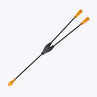 Hardkorr 2-Way DC Splitter Cable - 4 Pin Orange